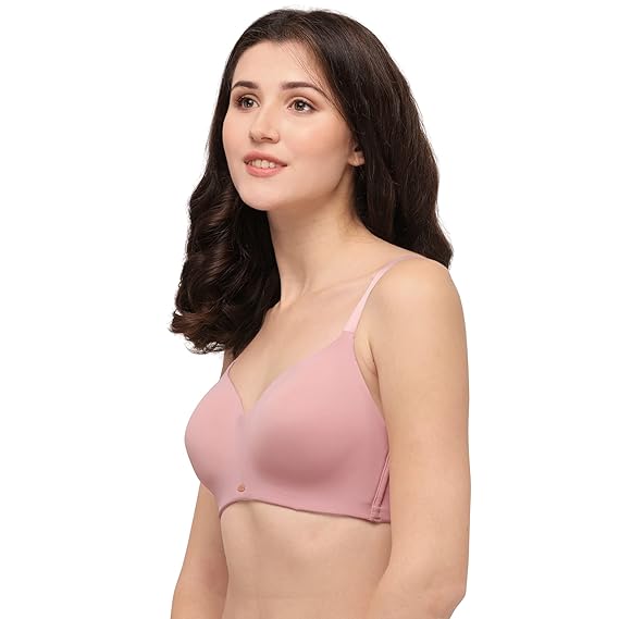SOIE Women’s Full Coverage Seamless Bra – Padded, Non-Wired, Ultra Soft